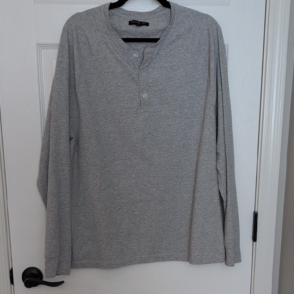 Banana Republic Men's Long Sleeve Gray Shirt